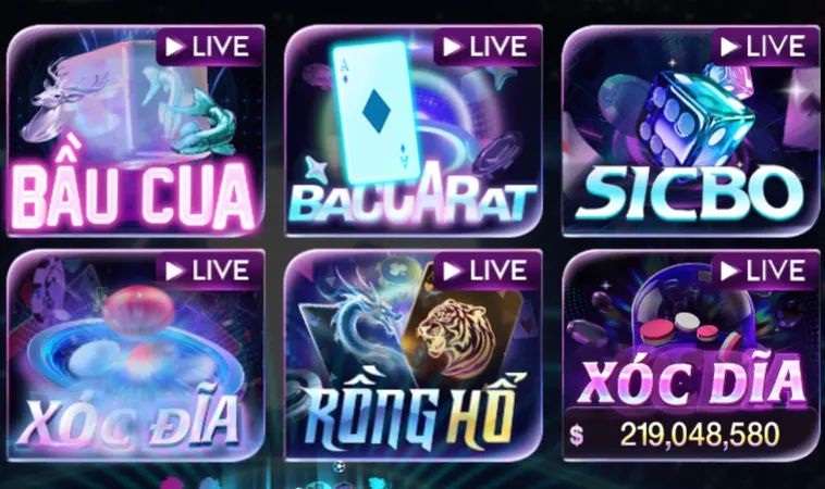 Kho Trò Chơi Casino Online 789Club Đa Dạng Dành Cho Mọi Cược Thủ