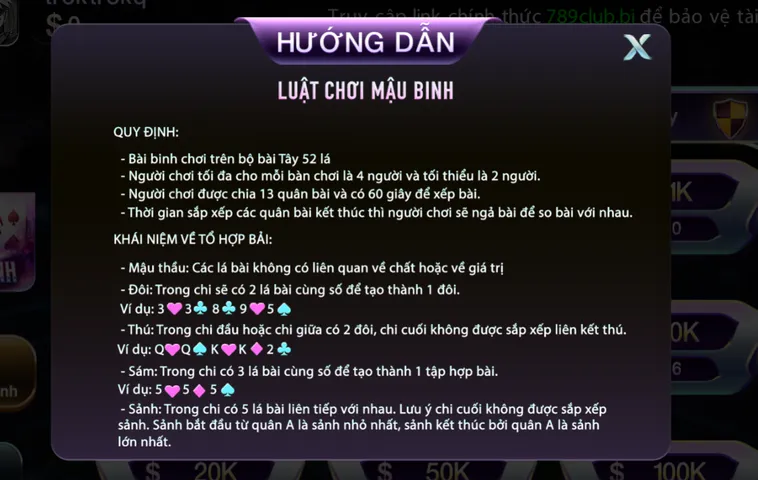 Mậu Binh Tại 789Club Sảnh Bài Đỉnh Cao Dành Cho Các Cao Thủ Chiến Thuật