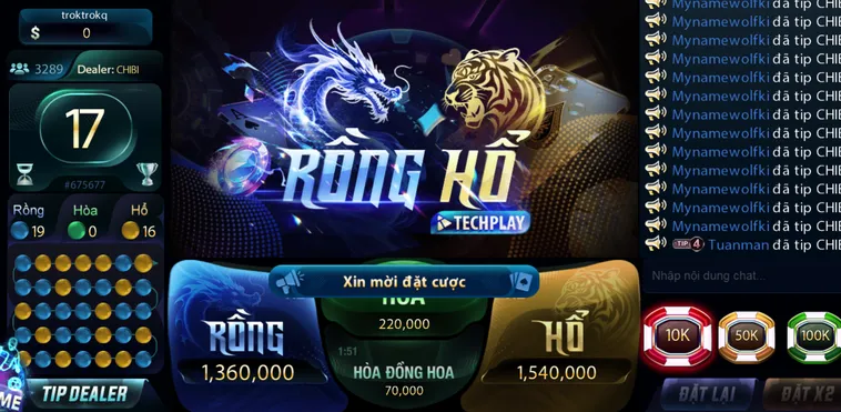 Rồng Hổ Casino Tại 789Club Sảnh Chơi Đấu Trí Đỉnh Cao Vạn Người Mê
