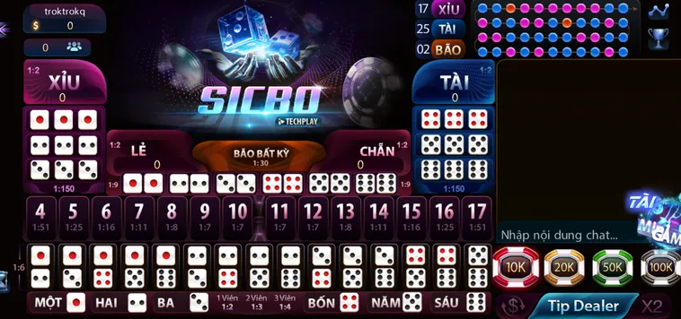 Sicbo Casino Tại 789Club Trải Nghiệm Trò Chơi Xúc Xắc Đẳng Cấp Với Tỷ Lệ Thắng Lớn